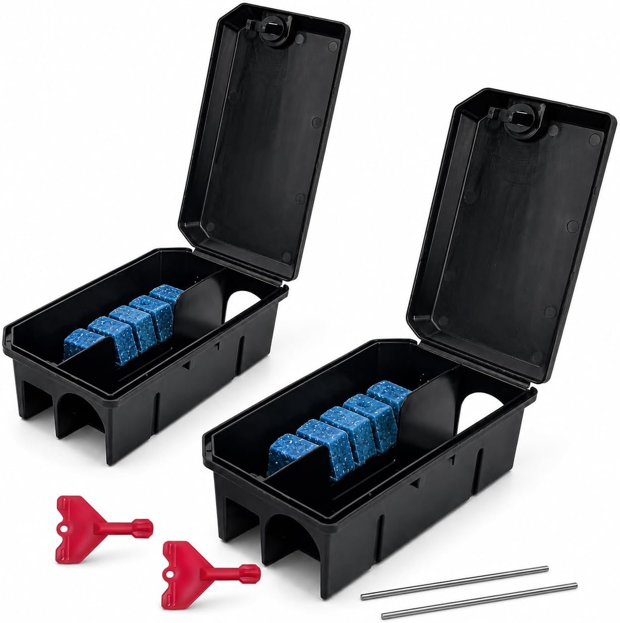 Lockable rat bait station